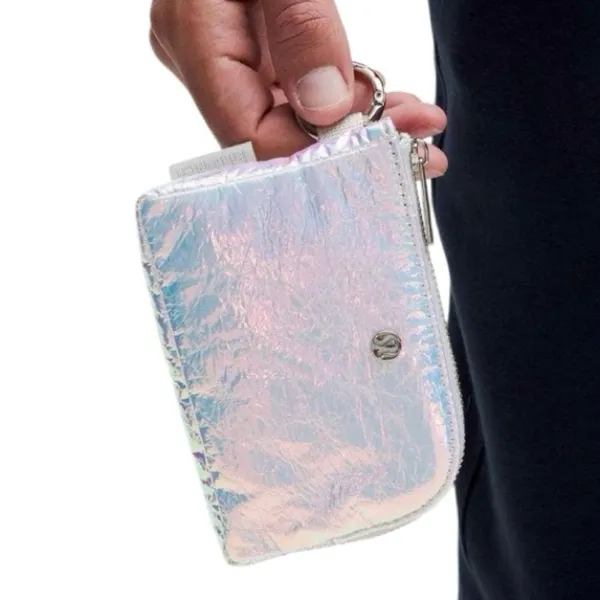 Lululemon Clippable Card Pouch Iridescent Iridescent / Silver Wallet - Image 4