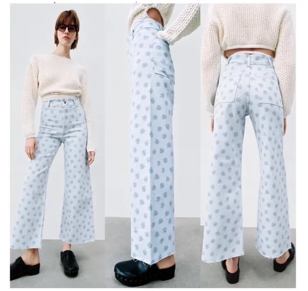 Zara floral jeans  - Image 2
