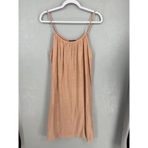 Coop Womens Dress Peach Smocked Adjustable Strap Mini Size 36 - Image 2