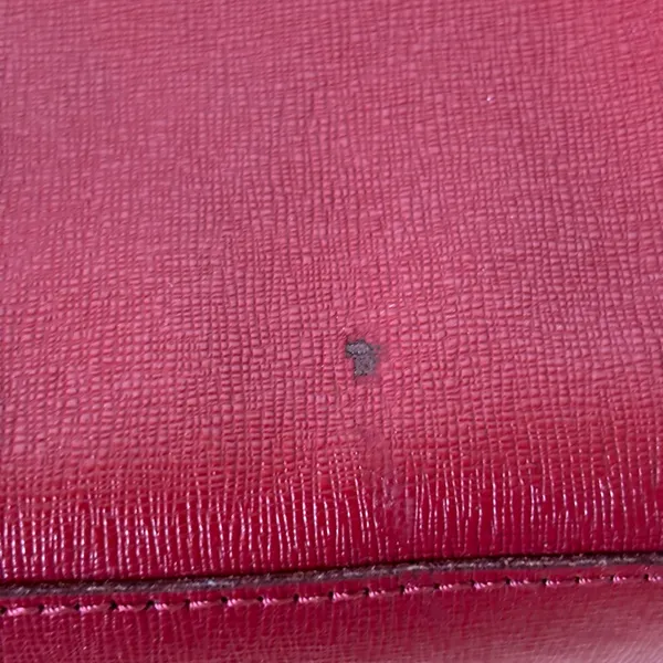 Fiore genuine Red Leather Tote red Crimson Grunge - Image 14