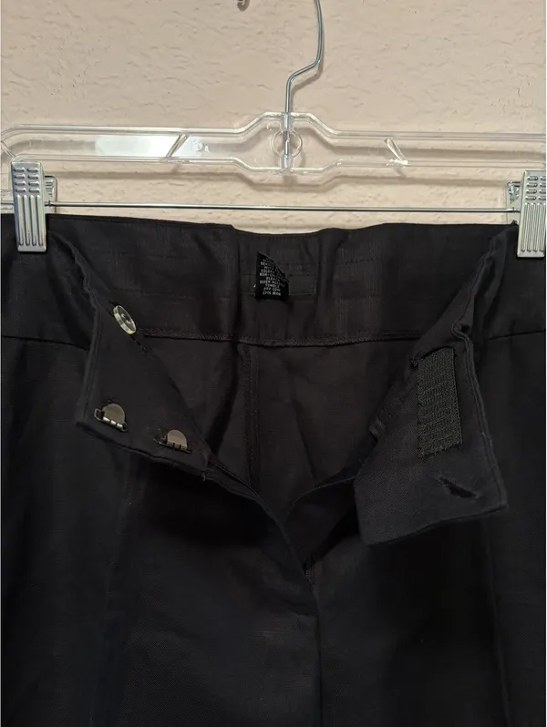 Alfani Black‎ Linen Rayon Wide Leg Dress Pants Size 14 - Image 3