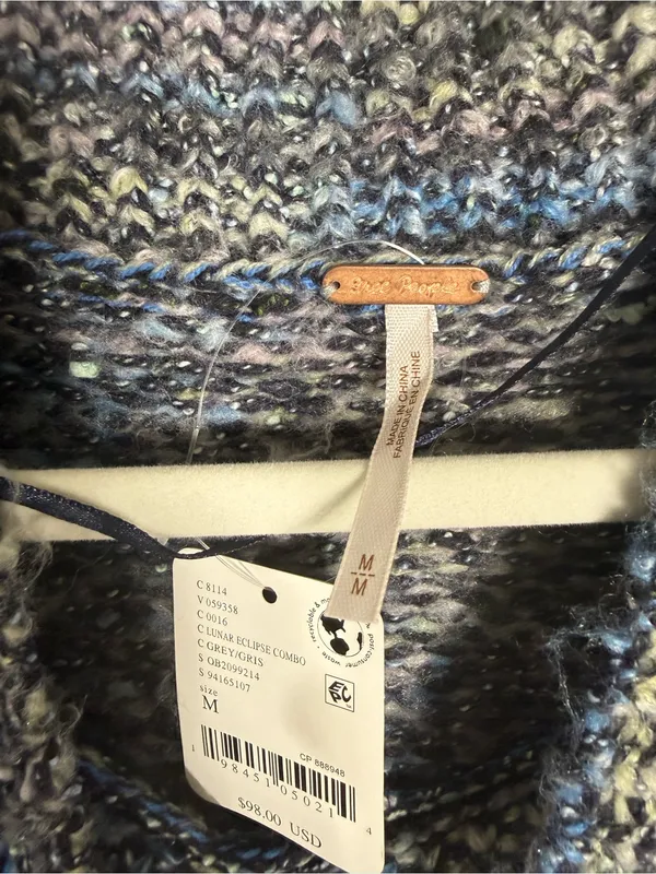 NWT Free People Cotton Candy Sweater Blue Medium - Image 8