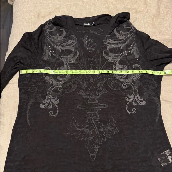 Seven7 See-Through Hooded Graphic Top - Image 7