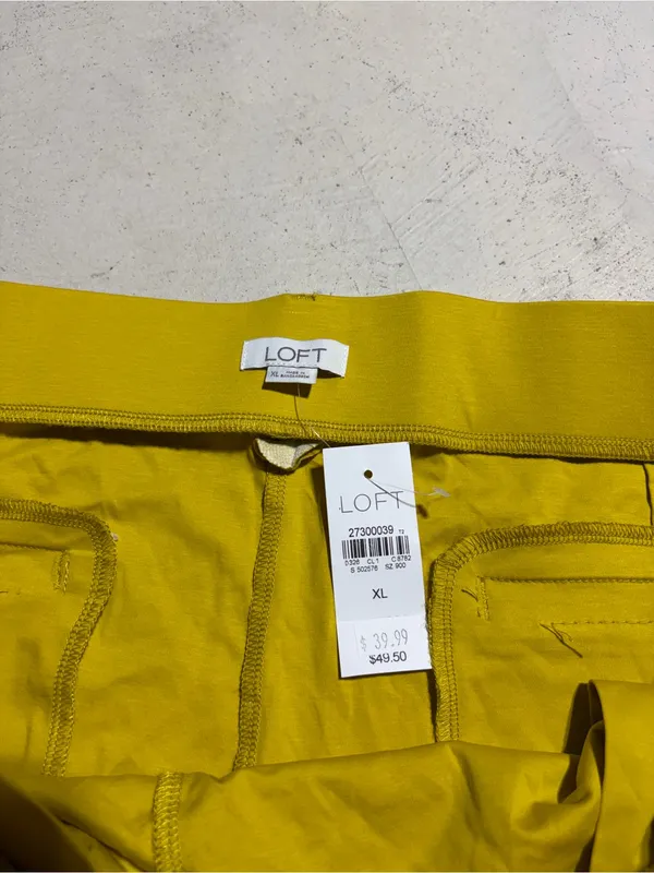Loft NWT Tie-Waist Shorts Yellow XL cotton MSRP $50 - Image 8