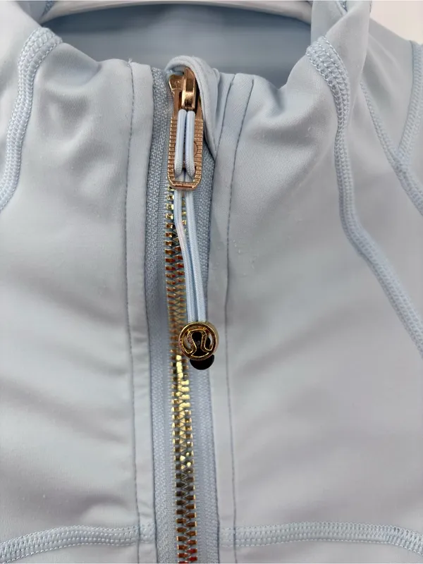 lululemon athletica Light Blue Zip-Up Bomber Jacket - Image 3