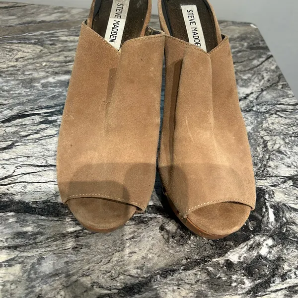 Steve Madden Tan Suede Mules - Image 2
