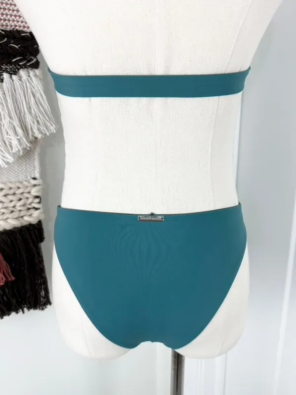 Mara Hoffman Samba Wraparound Bikini Top + Bottom Teal Sz XS - Image 6
