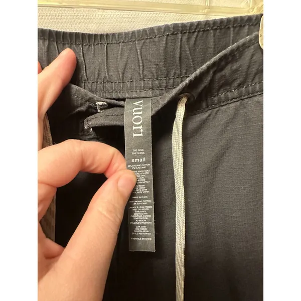 Vuori Women's Ripstop Pants In Charcoal Size Small Drawstring Stretch Cotton - Image 3