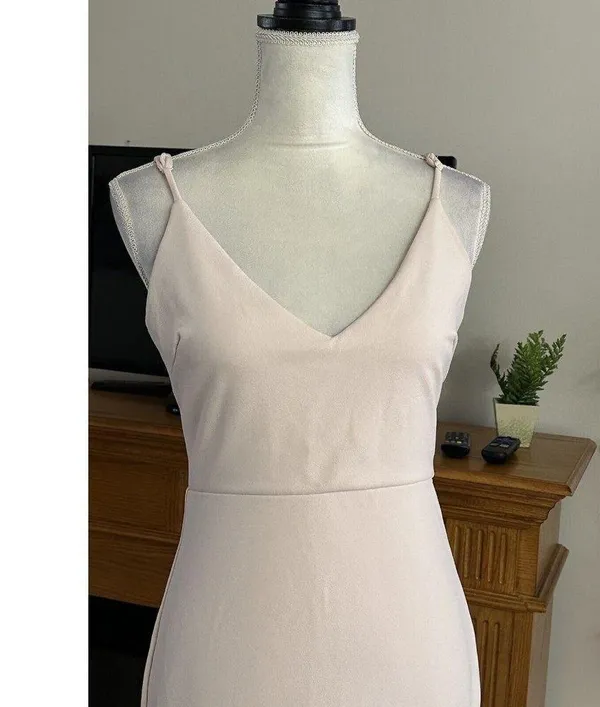 Lulu’s Infinite Glory Maxi Dress Beige Size Small Photo Shoot Wedding Vow Renewa - Image 5