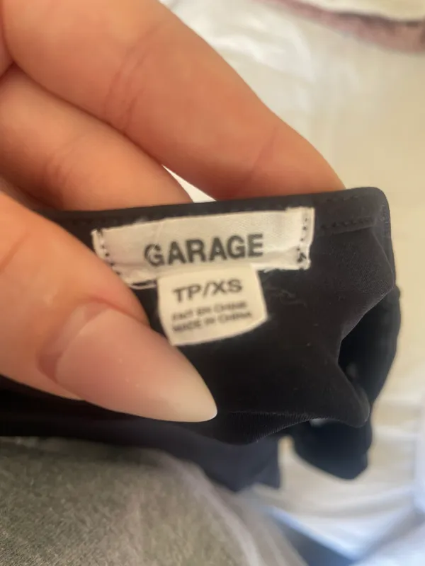 Garage Black Long Sleeve Crop Top - Image 3