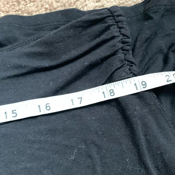 Liz Claiborne Soft Jersey Stretch Mid Rise Maxi Skirt (Sz XL) Black - Image 3