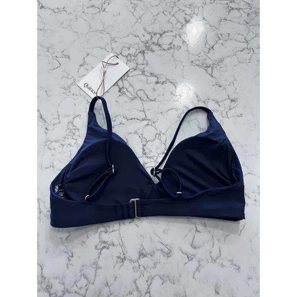 NWT‎ Quince Deep Navy Italian V-Neck Bikini Top Size XS - Image 2