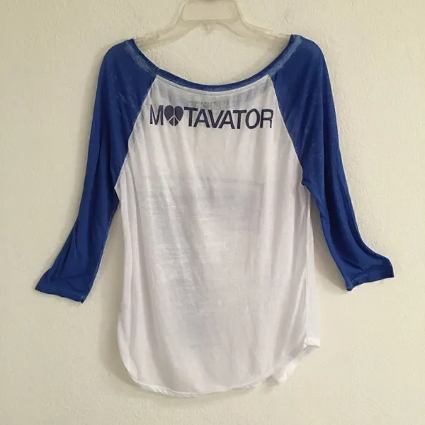 Bethany Mota Y2K burnout raglan baseball Tee L Motavator‎ - Image 5