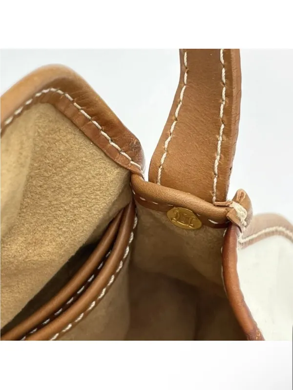 Celine vintage canvas leather Baguette bag - Image 12
