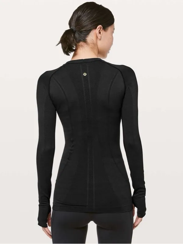 Lululemon Swiftly Tech Long Sleeve Crew Top Lunar New Year Size 4 Black Workout - Image 2