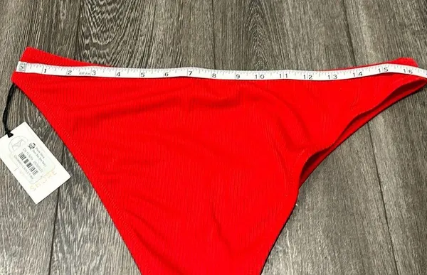 Women’s Shade & Shore Red Bikini Swimsuit Bottom Size Large (NWT) - Image 6