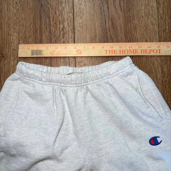 Champion Reverse Weave Gray Heather Sweatpants Raw Hem Womens Small Loungewear - Image 4