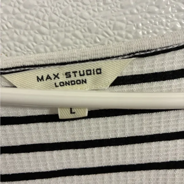 Max Studio Black and White Striped Dress XL - Image 6