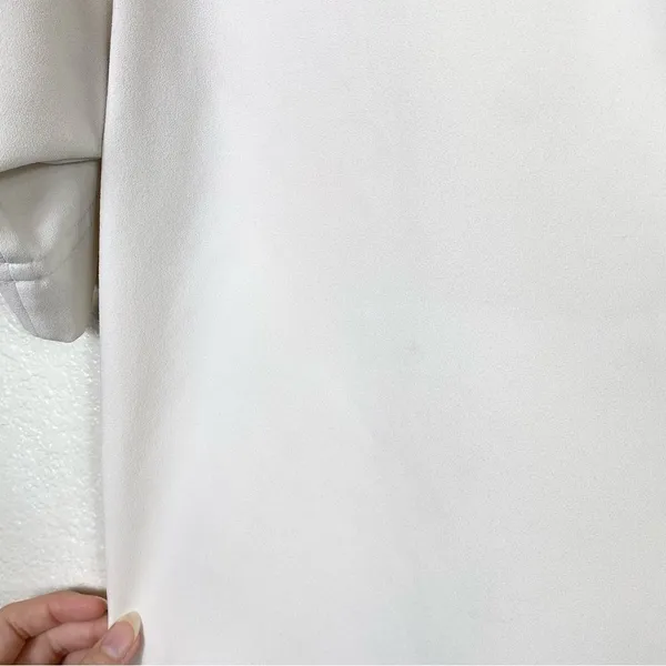 Ann Taylor Offwhite Crepe Oversized Blouse Top - Image 4