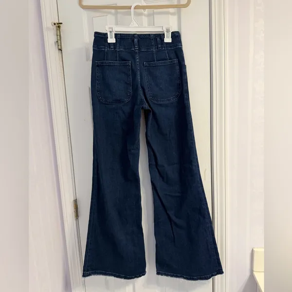 Maeve by Anthropologie High Rise Flare Dark Wash Jeans size 26 - Image 4