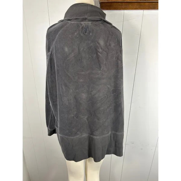 Free People Movement Last Chance Oversize Velour Charcoal Pullover Size M - Image 6