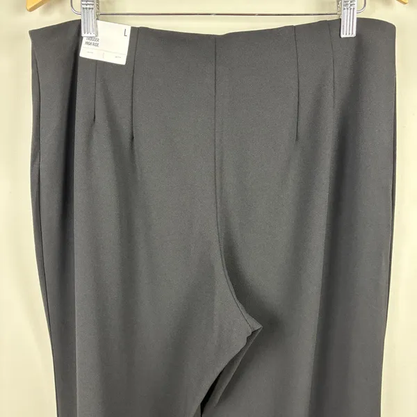Express Trouser High Rise Pants Womens Large Black Solid Work Career Office New‎ - Image 4