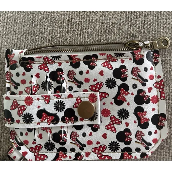Minnie Mouse White Black Red card holder with zipper‎ 6" x 4" - Image 5
