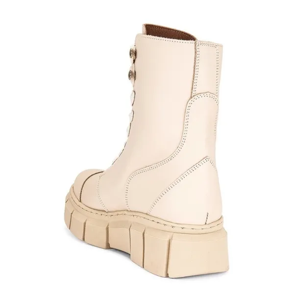 ALOHAS Can Can Leather Lace up Boot in Beige EU 36/US 6‎ - Image 6