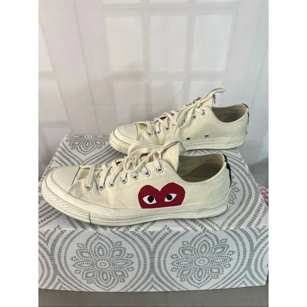 Comme des Garçons PLAY Chuck Taylor All Star Peek-A-Boo Low-Top Sneakers size 11 - Image 6
