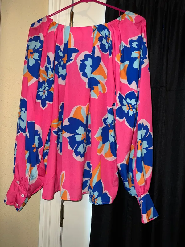Floral Long Sleeve Blouse Multi Size M - Image 2