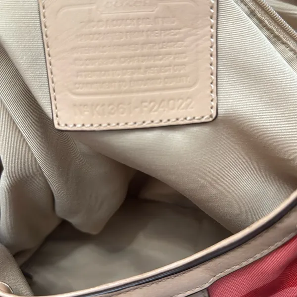 Coach Red and Tan Zebra Striped Purse 👜 - Image 15