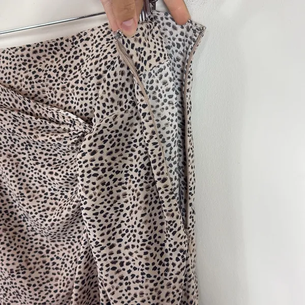 Abercrombie & Fitch Animal Print Twist‎ Waist Midi Skirt Size XLP - Image 4
