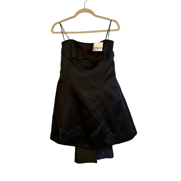 NWT Zara Big Bow Voluminous Satin Dress Sz. M - Image 5