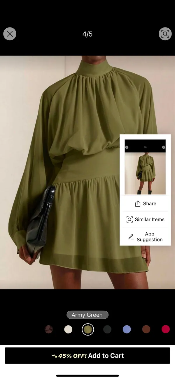 SHEIN romper Vesra Autumn New Ruffled Hem Printed Long Sleeve Waist Cinched Mini Dress - Image 4