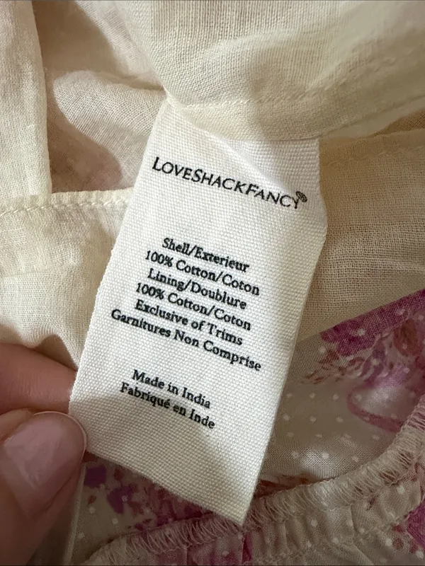 LoveShackFancy Aldana Mini Skirt in French Lilac - Image 11