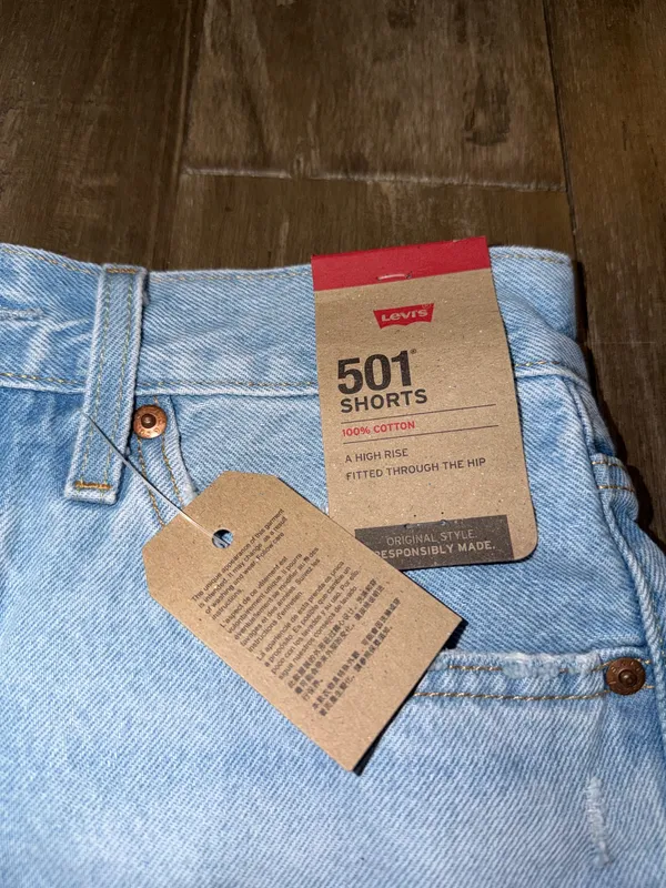 Levi’s 501 Denim Shorts High-Rise NWT - Image 3