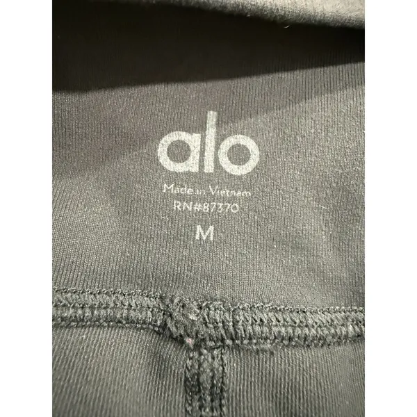 ALO Yoga Moto High Waist Leggings M Gray Athletic Workout Gym‎ Activewear - Image 4