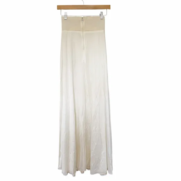 Vintage White Maxi Slip Skirt Coquette Fairycore Sz XS - Image 5