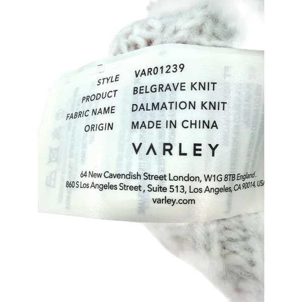 Varley Belgrave Dalmation Knit Mock Neck Sweater Balloon Sleeve Marled M Relaxed - Image 6