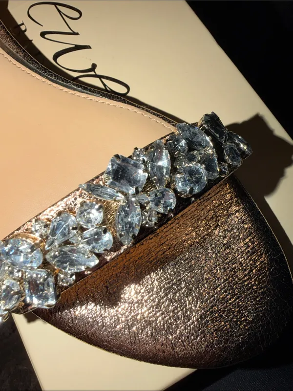 Jewel Badgley Mischka‎ Women's Ohara Embellished Evening Flat Sandals - Image 4