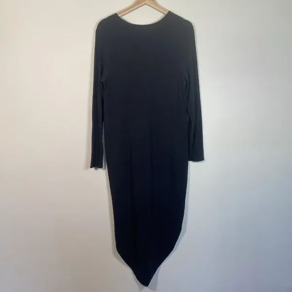 Universal Standard Iconic Geneva Sheath Midi Dress‎ Minimalist Black Size 3XS - Image 4