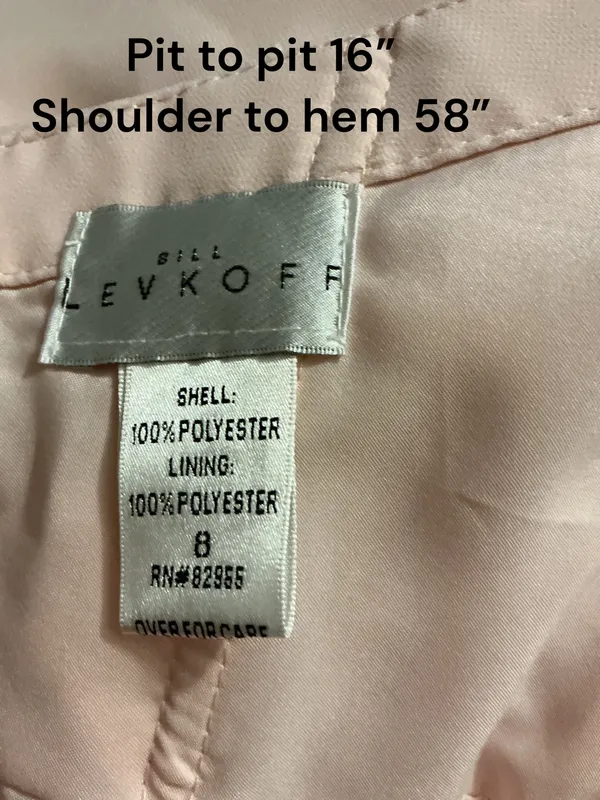 Bill Levkoff One-Shoulder Pleated Chiffon Maxi Dress in Blush Pink – Size 8 - Image 4