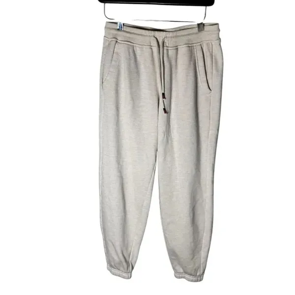 Marine Layer Anytime Crew Neck Ringer Sweatshirt and Classic Jogger set Oatmeal - Image 5