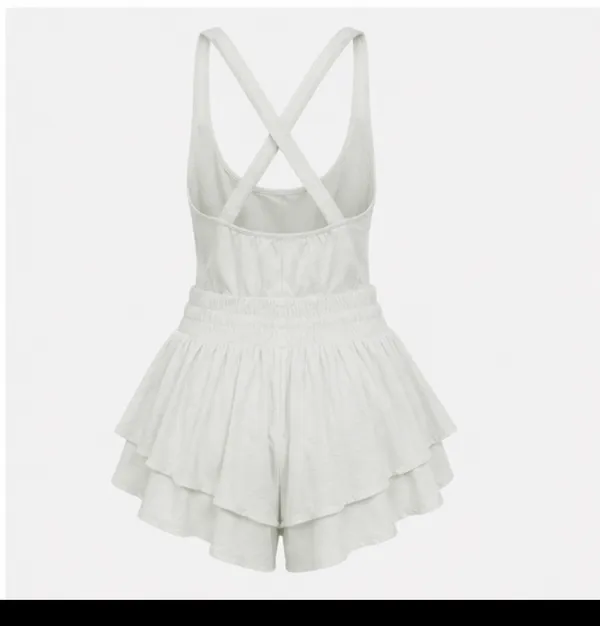 Free People Movement Shorts Romper, white - Image 4