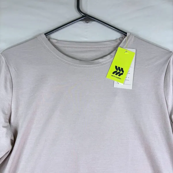 All in Motion Womens Long Sleeve Active Top Taupe Keyhole Back Size M‎ NEW - Image 3