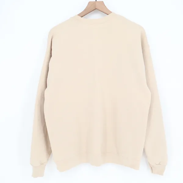I'm Having A Menty B Embroidered Crewneck Sweatshirt Beige Large - Image 5