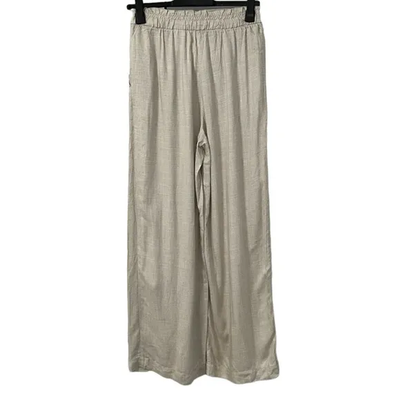 H&M Beige Linen Blend Dress Pants(Size 8) - Image 4