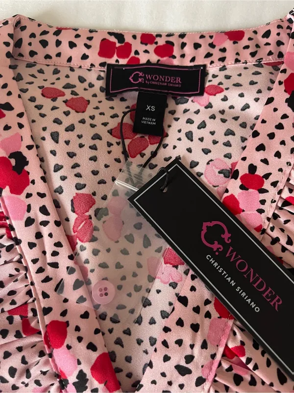 NWT C. Wonder by Christian Siriano Pink Floral Blouse - XS - Image 6