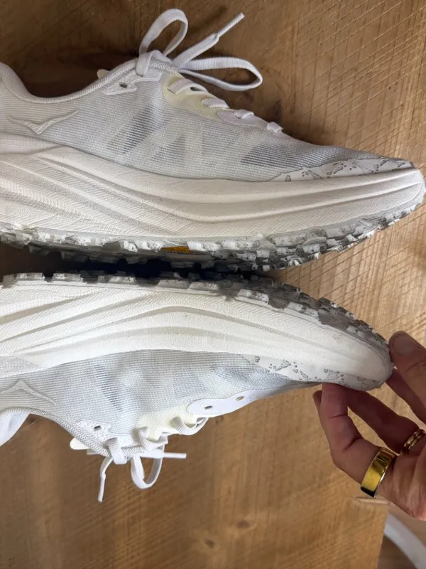 Hoka Stinson Triple White Tennies Sneakers Athletic Shoes Size 8 - Image 3