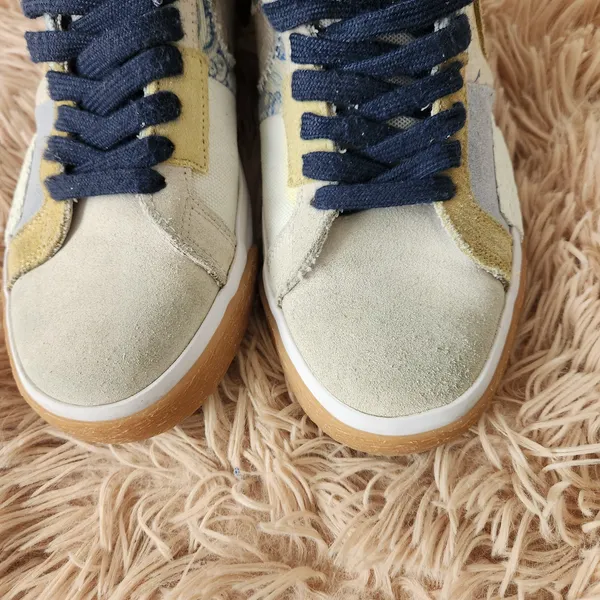 Nike Women's High-Top Sneakers - Blue and Yellow Size 6.5 - Image 9